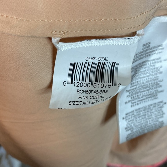 BCBGMaxAzria Chrystal Coral Lace Pink Zip-Front Flounce-Hem Lace Dress Size: 6 - Picture 7 of 7